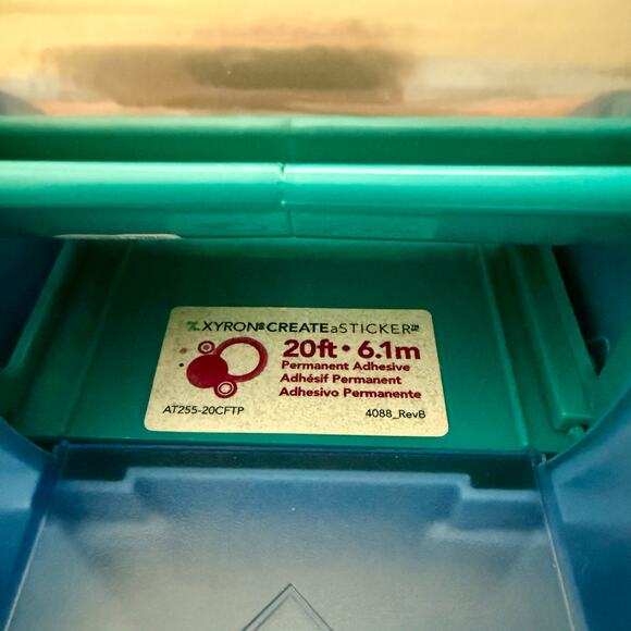 Xyron 2.5” Create-a-Sticker Machine Used Includes Adhesive Roll Scrapbooking - Picture 8 of 9